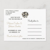 Elegantes Winterponiegold rettend Dattelfest Ankündigungspostkarte (Rückseite)