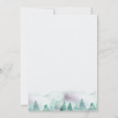 Elegantes Winterwald-Neujahrsfest - Party Einladung (Rückseite)