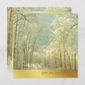 Elegantes Winterwunderland, Weihnachtsaufenthalte Einladung (Vorne/Hinten)