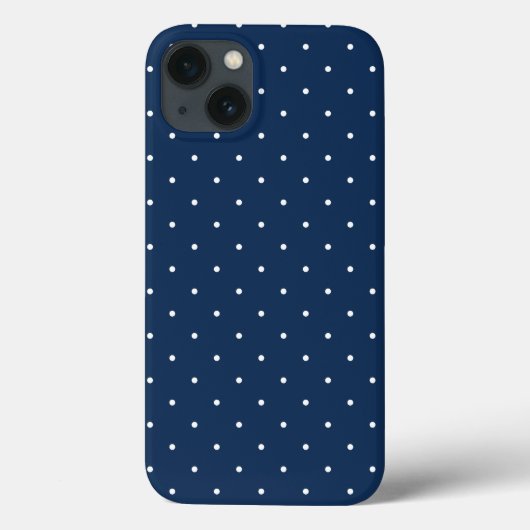 Elegantes winziges, weißes Polka-Punktmuster Case-Mate iPhone Hülle (Rückseite)