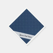 Elegantes winziges, weißes Polka-Punktmuster Serviette (Ecke)