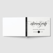 Elegantes Wirbel Renten-Party Gästebuch (Voll)