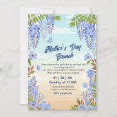 Elegantes Wisteria-Blumen-Muttertags-Brunch Einladung (Vorderseite)