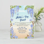 Elegantes Wisteria-Blumen-Muttertags-Brunch Einladung (Stehend Vorderseite)