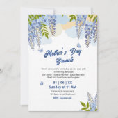 Elegantes Wisteria-Blumen-Muttertags-Brunch Einladung (Vorderseite)