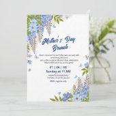 Elegantes Wisteria-Blumen-Muttertags-Brunch Einladung (Stehend Vorderseite)