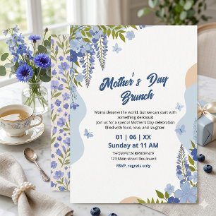 Elegantes Wisteria-Blumen-Muttertags-Brunch Einladung