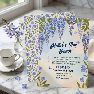 Elegantes Wisteria-Blumen-Muttertags-Brunch Einladung