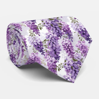 Elegantes, wisteria gefliestes Blumenmuster Krawatte