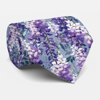 Elegantes, wisteria gefliestes Blumenmuster Krawatte