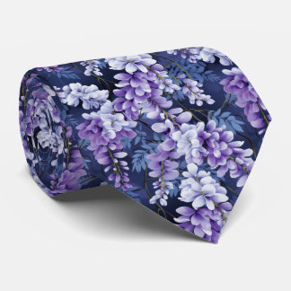 Elegantes, wisteria gefliestes Blumenmuster Krawatte