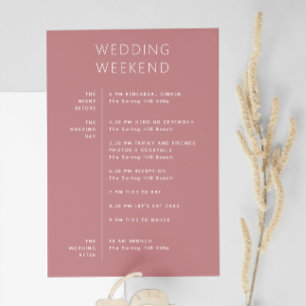 Elegantes Wochenend-Programm für die Hochzeit   Ro Einladung
