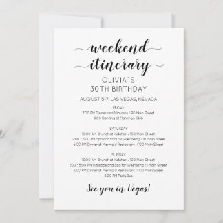Elegantes Wochenende Einladung