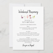 Elegantes Wochenende Einladung (Vorderseite)