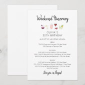 Elegantes Wochenende Einladung (Vorne/Hinten)