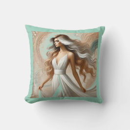 Elegantes Woman Square Pillow Kissen