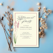 Elegantes Womans Pastel Wildblume Ruhestand Party Einladung