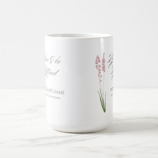 Elegantes Womans Pastel Wildblume Ruhestand Party Kaffeetasse (Mittel)