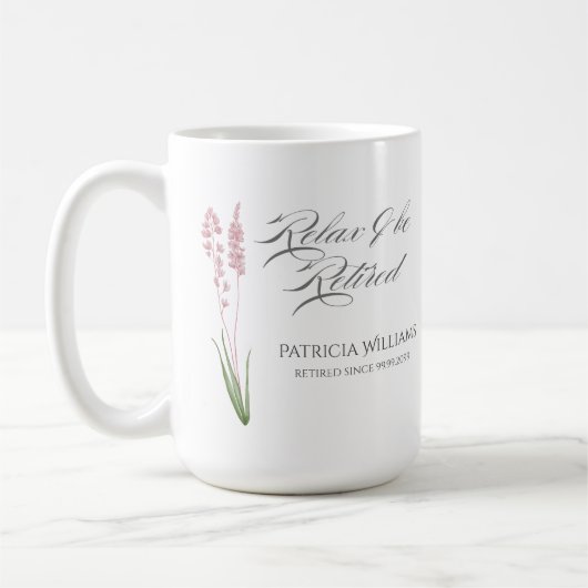 Elegantes Womans Pastel Wildblume Ruhestand Party Kaffeetasse (Links)