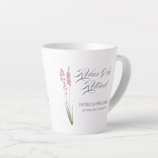 Elegantes Womans Pastel Wildblume Ruhestand Party Milchtasse (Rechte Ecke)