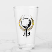 Elegantes Women Golf Monogram Design Glas (Vorderseite)