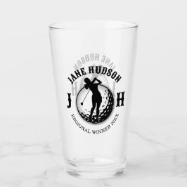Elegantes Women Golf Monogram Design Glas