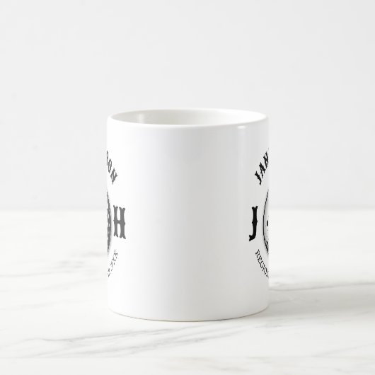 Elegantes Women Golf Monogram Design Kaffeetasse (Mittel)