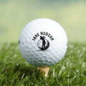 Elegantes Women Golfer Monogram Design Golfball (Insitu T-Shirt)