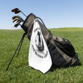 Elegantes Women Golfer Monogram Design Golfhandtuch (Gras)