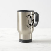 Elegantes Women Golfer Monogram Design Reisebecher (VorderseiteRechts)
