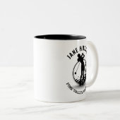 Elegantes Women Golfer Monogram Design Zweifarbige Tasse (VorderseiteRechts)