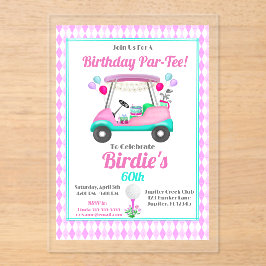 Elegantes Women's Golf Party Acryleinladungen