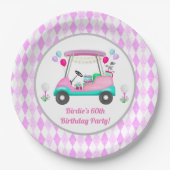 Elegantes Women's Golf Party Pappteller (Vorderseite)