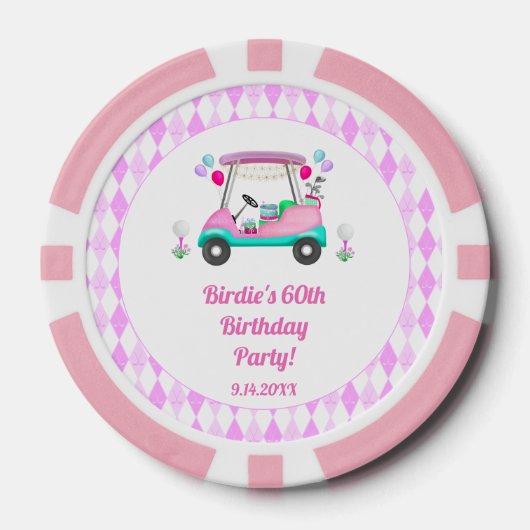 Elegantes Women's Golf Party Pokerchips (Vorderseite)