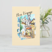 Elegantes Womens Retirement Bon Voyage Party Einladung (Stehend Vorderseite)