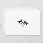 Elegantes Woodland Fox Blumengestelle Foto Save The Date (Rückseite)