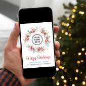 Elegantes Wreath Business Logo Weihnachten im Unte