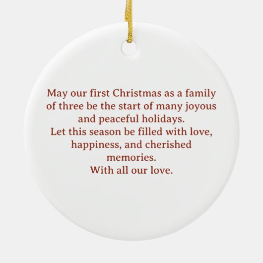 Elegantes Wreath Festive Winter Pattern Keramik Ornament (Hinten)