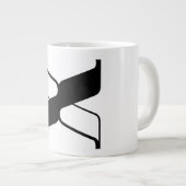 Elegantes X-Monogramm Jumbo-Tasse (Vorderseite Rechts)