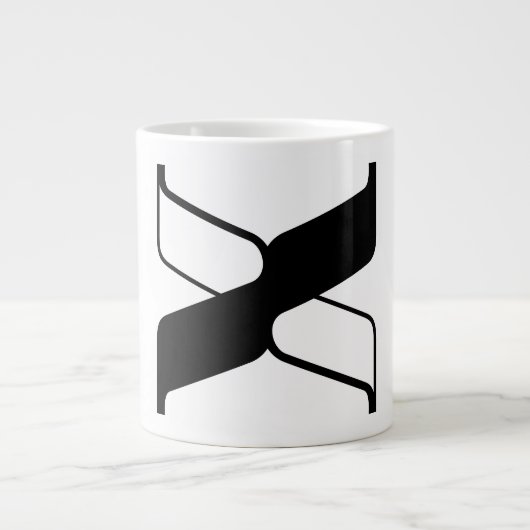 Elegantes X-Monogramm Jumbo-Tasse (Vorderseite)