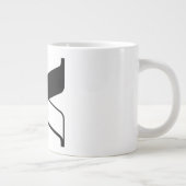 Elegantes X-Monogramm Jumbo-Tasse (Rechts)