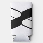 Elegantes X-Monogramm Selters Dosenkühler (Rückseite)