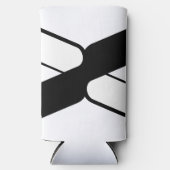 Elegantes X-Monogramm Selters Dosenkühler (Vorderseite)