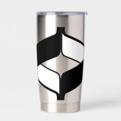 Elegantes X-Monogramm Thermobecher (Links)