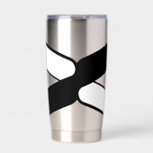 Elegantes X-Monogramm Thermobecher (Vorderseite)