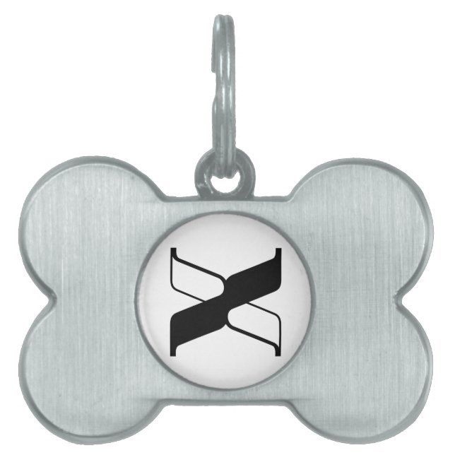 Elegantes X-Monogramm Tiermarke (Vorderseite)
