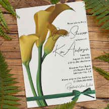 Elegantes Yellow Calla Lily Brautparty