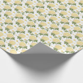 Elegantes Yellow Hydragea-Blume-Muster Geschenkpapier (Ecke)