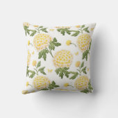Elegantes Yellow Hydragea-Blume-Muster Kissen (Rückseite)