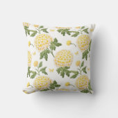 Elegantes Yellow Hydragea-Blume-Muster Kissen (Vorderseite)